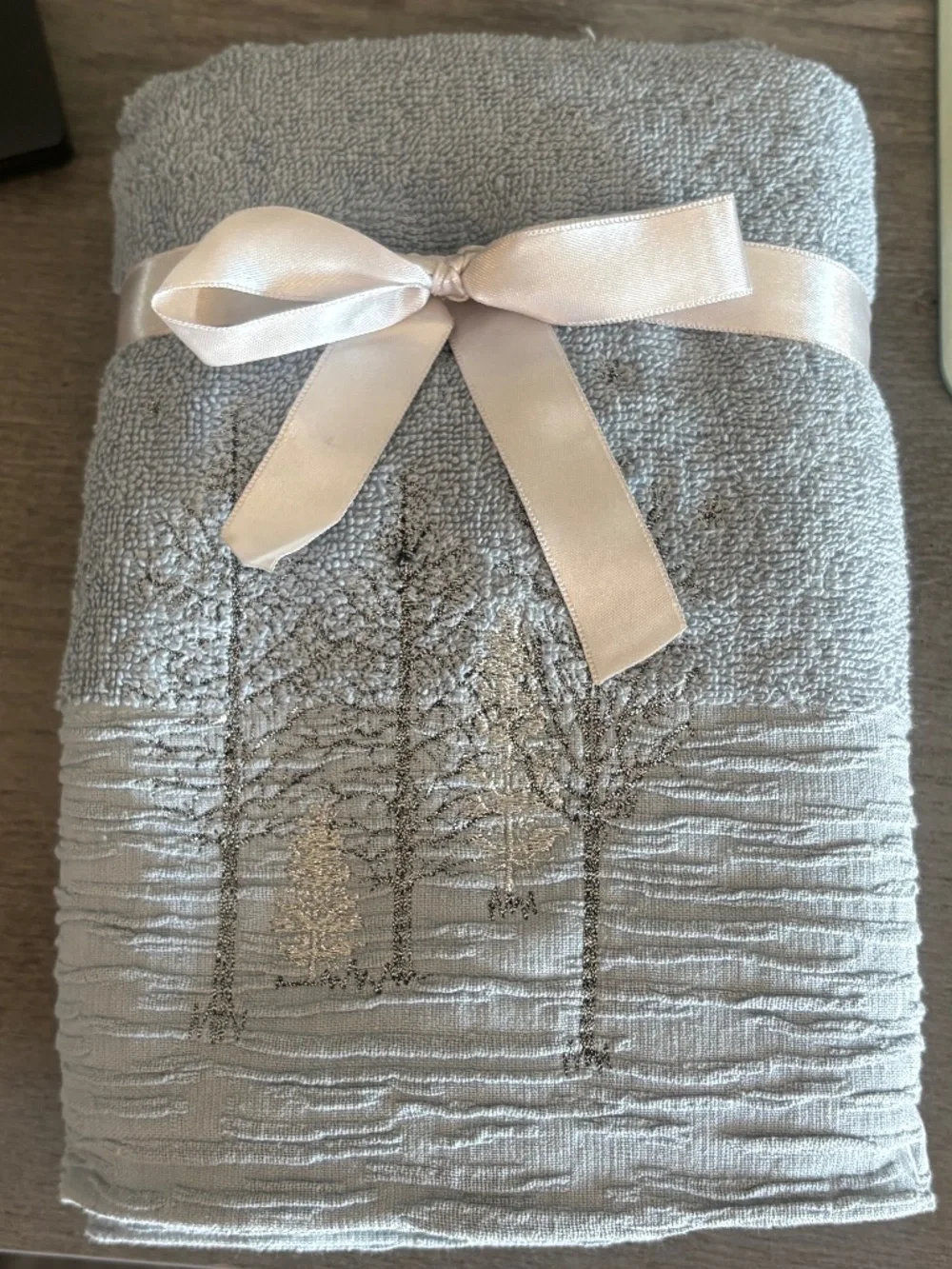 Embroidered Tree Hand Towels